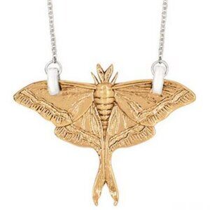 Luna Moth necklace in sterling silver and bronze from The Good Collective/Baroni